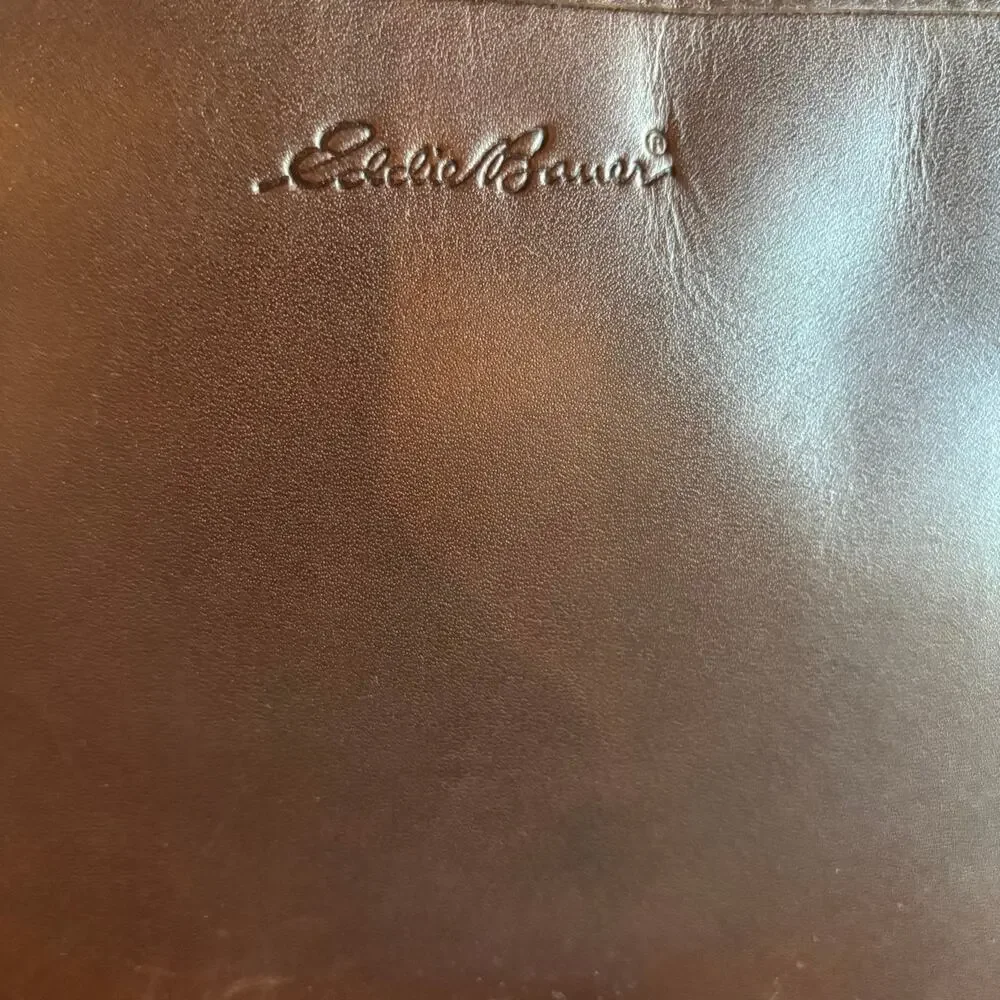 EDDIE BAUER | Vintage Mahogany Leather Shell Briefcase / Portfolio Bag